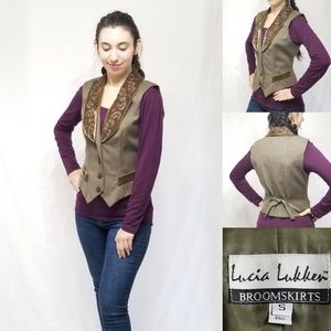 Vintage Lucia Lukken Vest Fall Colors Small